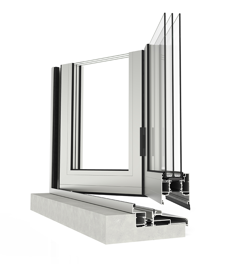 Sistem Bi-Fold armonic aluminiu – până la 14 panouri cu ruptură termică